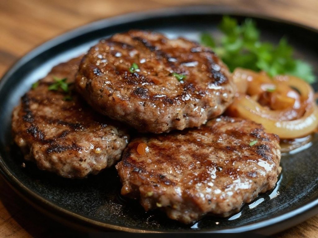 Fresh, thick beef patties with perfect grill marks – the heart of burger catering in Sugar Land